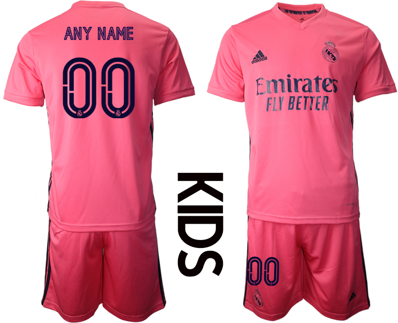 Youth 2020-2021 club Real Madrid away customized pink Soccer Jerseys->customized mlb jersey->Custom Jersey